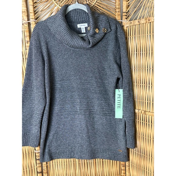 Calvin Klein Sweater Womens Extra Large Petite Turtle Neck New - Picture 3 of 13